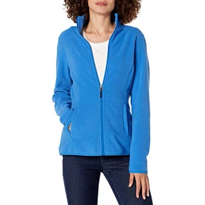 Immagine di Amazon Essentials Giacca in pile morbido con cerniera intera dal taglio classico (disponibile taglie forti) Donna, Blu Reale, XXL