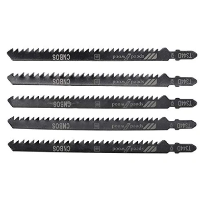 Immagine di MASO 5 lame per seghetto alternativo a T T344D, universale tagliare metallo, legno, PVC e altro ancora, compatibile con Bosch, Dewalt, Hitachi, Makita, Festool ecc.