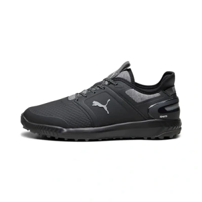 Immagine di Puma Golf Ignite Elevate Scarpe da golf, Uomo, Taglia: 43, Black/quiet shade Tessuto / sintetico