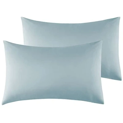 Immagine di Federe Cuscini Letto Matrimoniale 40 x 80 cm,Coppia in Microfibra Chiusura a Busta Verde