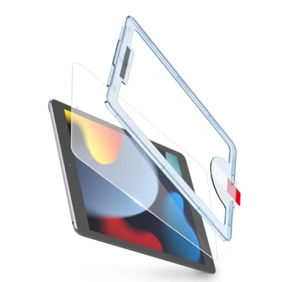 Immagine di BERSEM Pellicola Protettiva per iPad (10,2 Pollici, Modello 2021/2020/2019, 9/8/7 Generazione) Pollici Vetro Temperato, Durezza 9H, Ultra Transparent, Antigraffio, Facile Installazione, 1 Pezzi