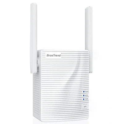 Immagine di BrosTrend Ripetitore WiFi Potente per Casa, AC1200 Extender Dual Band Amplificatore Segnale Wi Fi, 1 Porta LAN, Potenziatore Compatibile con Tutti i Modem Router Inclusi Fibra e ADSL