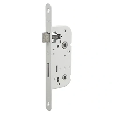 Immagine di THIRARD, 901502 Mortise Lock with 1/2 Turn Round End 1 Key a/c Axis 40 mm Blanc 00941501