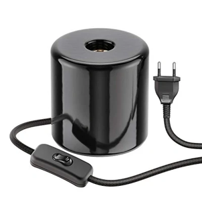 Immagine di ledscom.de lampada da tavolo TIPO, interruttore, porcellana, nero, 1x E27 max. 300W, tavolo, comodino, letto, luce notturna, in