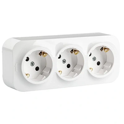 Immagine di BASE DE CORRIENTE TRIPLE LEGRAND FORIX 782418 IP21 2P+T BLANCO