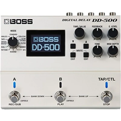 Immagine di BOSS DD 500 Digital Delay, Suono stereo di qualità da studio con elaborazione a 32 bit/96 kHz, Bianco