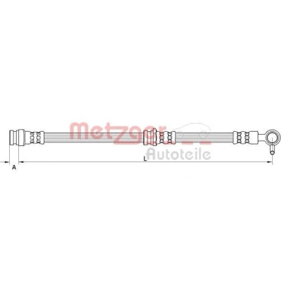 Immagine di METZGER 4111631 Tubi Freno Assale anteriore Dx 455 MAZDA: CX 5 I