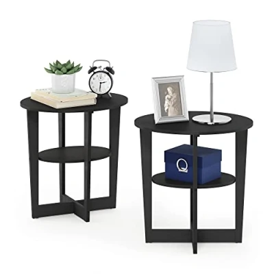 Immagine di Furinno Tavolino, Legno, Noce, Two End Tables, 2 unità
