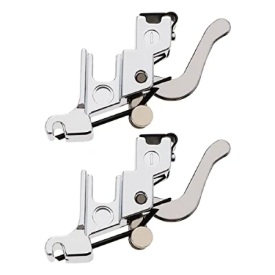 Immagine di VGOL 2 pezzi Supporto per piedistallo macchina da Cucire compatibile con Brother Singer Adattatore Universale Standard Incisibile Macchine in Acciaio