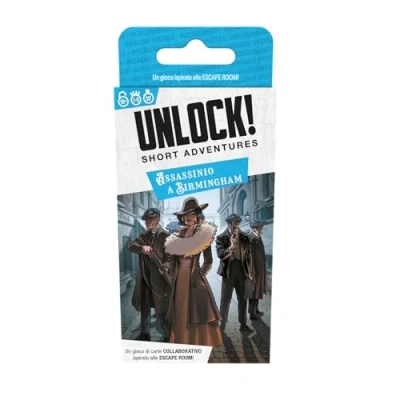 Immagine di Asmodee: Unlock! Short Adventures: Assassinio a Birmingham, Gioco da Tavolo di Enigmi, 10+ Anni, 1 6 Giocatori, Edizione in Italiano