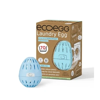 Immagine di Ecoegg Uovo Da Bucato Sostituzione del condizionatore detergente e tessuto Enzimi sensibili nessun, fosfati, olio di palma, candeggina cloro Pelle sensibile Lavaggio lino fresco 70