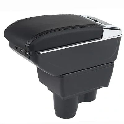 Immagine di Braccioli compatibile con Renault Duster 2019 2023 Scatola Doppio Strato Console di Stoccaggio Portabicchieri