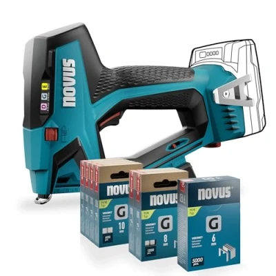 Immagine di Novus Tools J 551 031 0374 Graffettatrice a batteria tipo graffette 11, 53F Lunghezza 6 14 mm senza batteria, caricatore