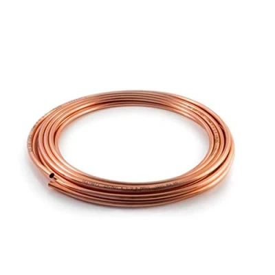 Immagine di Tubo Microbore di rame per acqua/gas/impianti idraulici e fai da te, flessibile, arrotolato (8 mm, 2 m)