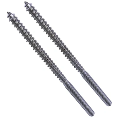 Immagine di AERZETIX C57572 Set di 2 viti a doppio filettatura M6x120mm in acciaio inossidabile A2 prigioniero filettato