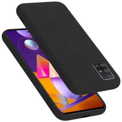 Immagine di Cadorabo Custodia compatibile con Samsung Galaxy M31s in LIQUID NERO Coperchio protettivo silicone TPU flessibile