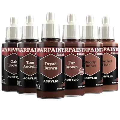 Immagine di The Army Painter, Warpaints Fanatic Flexible Triad: Ruddy Browns, 6x18 ml Colori Acrilici modellismo per Miniature Dnd e Warhammer 40k
