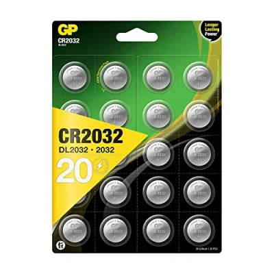 Immagine di GP Batteries GPCR2032STD841C20 Batteria a bottone CR 2032 Litio 3 V 20 pz.