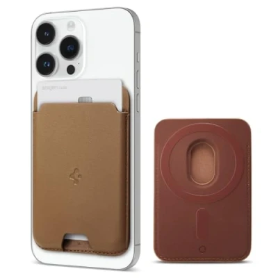 Immagine di Spigen Valentinus Magfit Portafoglio (2 carte) MagSafe Wallet Magnetico Portacarte Compatibile con iPhone 16/15/14/13/12 Modelle, Accessori Bruno