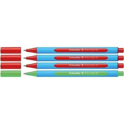 Immagine di Schneider 152272 Slider Edge XB insegnante Correzione Set (Set di penna a sfera in appoggio con tratto XB) rosso, verde