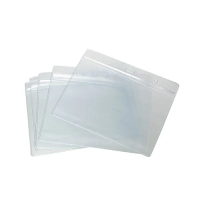 Immagine di CKB LTD 10 x Orizzontale A6 Porta Badge Custodie per in Plastica Identità ID Tasca Sacchetti Portabadge 13cm 16cm dimensioni inserto 10,5cm 14,8cm Tesserino di Riconoscimento Taglia larga