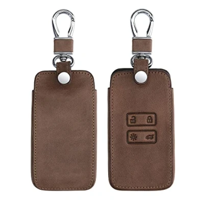 Immagine di kwmobile Custodia Compatibile con Renault 4 tasti Smart Key (solo Keyless Go) Cover Chiavi Auto Protezione Copri Telecomando Chiave Copertura marrone scuro