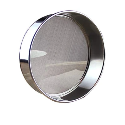 Immagine di NA 1 Pezzo Fine Setacci Maglia, Acciaio Inossidabile Rotondo Setaccio, Setaccio in Inox per Farina 40 Mesh Alimenti, tè, Zucchero, Farina, 150 * 45mm