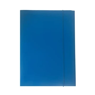Immagine di Cartella 3 Lembi con Elastico 700 Gr, Formato A4, Colore Azzurro, Confezione da 10 Pezzi