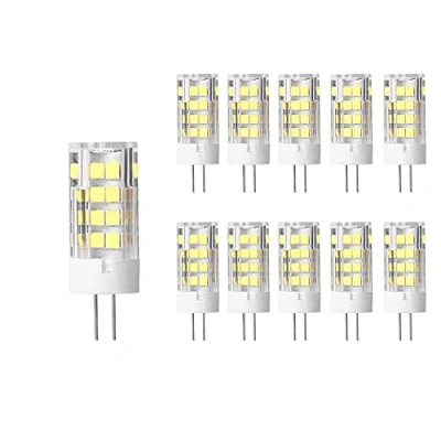 Immagine di OUKAIDE 10 Pezzi lampadine LED G4 5W 51 SMD 2835LEDs Lampada AC220 240V bianca fredda 6000k Lampadina super brillante 500LM Angolo del fascio 360 Base in ceramica Non dimmerabile