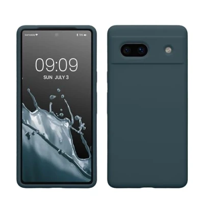 Immagine di kwmobile Cover per Google Pixel 7a Custodia Back Case Smartphone in Silicone TPU Protezione Gommata ardesia scuro