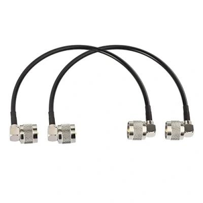 Immagine di Superbat PL259 UHF CB Cavo Coassiale RG58 Maschio PL 259 a 30cm per Radio HAM e CB, Analizzatore di Antenne, Carico Fittizio, Contatore SWR（Angolo Destro，2 Pezzi）
