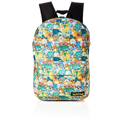 Immagine di Bioworld POKEMON All over Characters Print Backpack Zaino Casual, 45 cm, 15 liters, Multicolore (Multicolour)