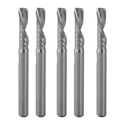 Immagine di Timelee fresa a spirale per CNC 1 flauto da 4 mm, SD CED 17 CEL, in alluminio, confezione 5