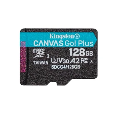 Immagine di Kingston Canvas Go Plus microSDXC Scheda Di Memoria Gen4 200MB/s A2 U3 V30 128GB Confezione Singola Senza Adattatore SDCG4/128GBSP