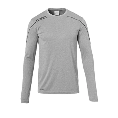 Immagine di uhlsport Stream 22 Maglia a Maniche Lunghe da Uomo, Maglietta, 100347825, Dark Grau Melange/Schwarz, L