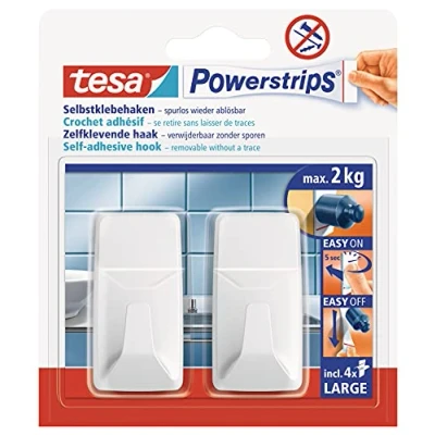 Immagine di tesa Powerstrips Hooks L rectangular white