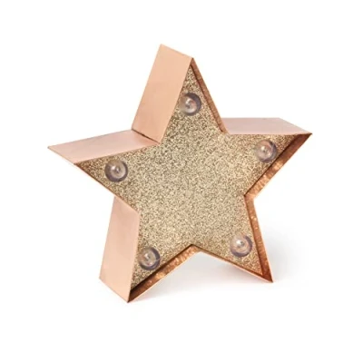 Immagine di Legami Mini Luce Decorativa,10x9,5 cm, Tema Stars, Gancio Posteriore per Appenderla, Tasto ON/OFF, 3 Batterie LR44 Incluse, Solo uso Interno