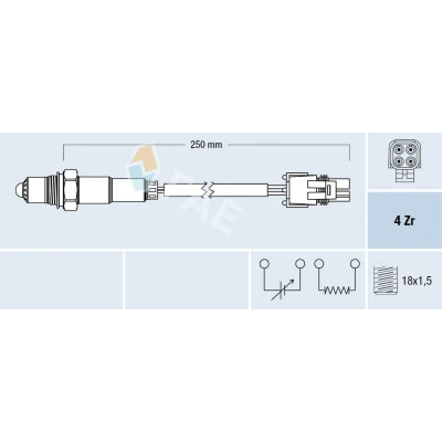 Immagine di FAE 77129 Sonda lambda di regolazione RENAULT: Megane Scenic