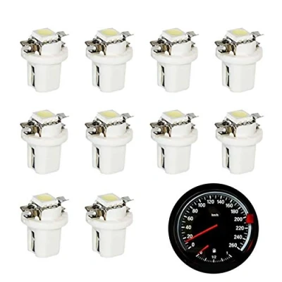 Immagine di 10 Lampade LED T5 B8.5D Per Cruscotto Quadro Strumenti SMD BIANCO Lampadine Luci
