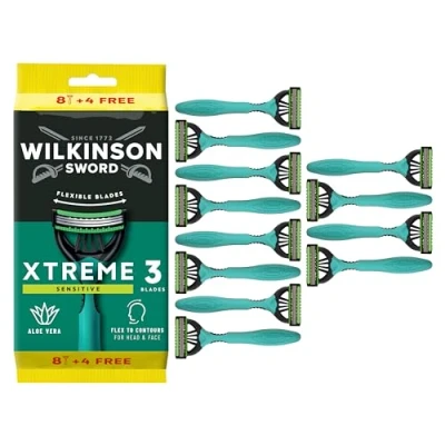 Immagine di Wilkinson Sword Xtreme 3 Sensitive confezione da 8+4 rasoi usa e getta uomo