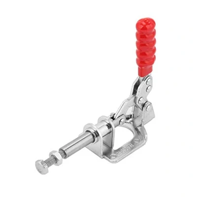 Immagine di Akozon Morsetti a Ginocchiera Toggle Clamp Ferro zincato Quick Fix Holding Fermo Spingere Action Tool mano 370KG(GH 302 FM)