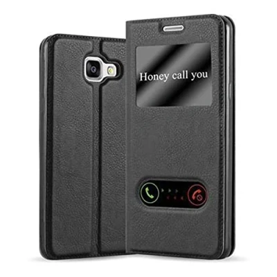 Immagine di Cadorabo Custodia Libro per Samsung Galaxy A3 2016 in NERO COMETA con Funzione Stand e Chiusura Magnetica Portafoglio Cover Case Wallet Book Etui Protezione