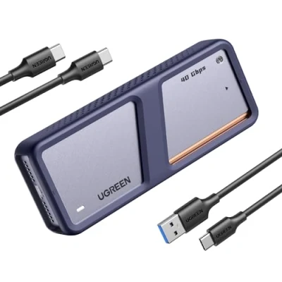 Immagine di UGREEN Case SSD M.2 NVMe PCIe 40 Gbps, Disco Rigido UASP TRIM USB 4.0, Adattatore da 2230/2242/2260/2280 di M Key o M+B Key, Compatibile con 970 Evo Plus 980 PRO WD SN770 Kingston