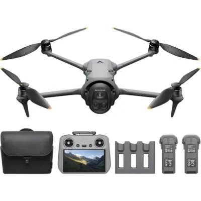 Immagine di DJI Mavic 4 Pro Combo Fly More con RC 2, drone tripla fotocamera dotato di 100 MP Hasselblad CMOS 4/3, trasmissione video a 30 km, volo fino 51 minuti, hub ricarica e altro