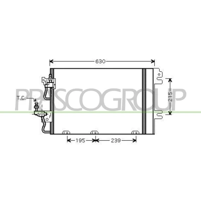 Immagine di PRASCO OP410C001 Condensatore con essiccatore 11 Alluminio 540 OPEL: Zafira B, Astra H GTC, Caravan