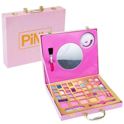 Immagine di PINKIT Selfie Ring Suitcase, 1 Valigetta Set Trucchi con Specchio e Anello Luminoso per