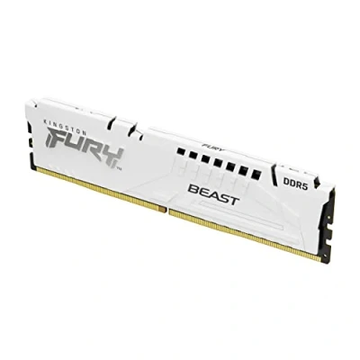 Immagine di Kingston FURY Beast Bianco XMP 16GB 5600MT/s DDR5 CL40 DIMM Memoria Gaming per Computer Fissi Modulo Singolo KF556C40BW 16