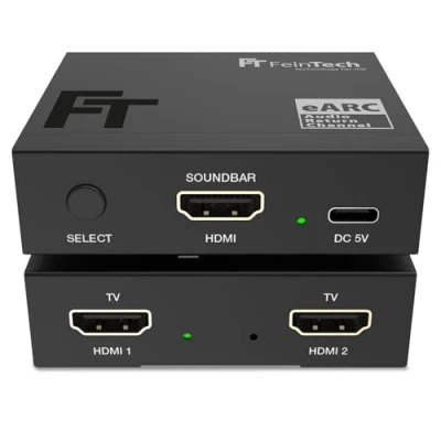 Immagine di FeinTech AX420 HDMI eARC Switch 2 TV x 1 soundbar usa la tua su display