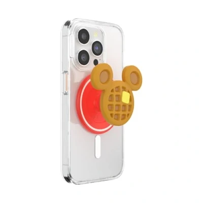 Immagine di PopSockets Impugnatura rotonda per telefono compatibile con MagSafe, anello adattatore incluso, supporto telefono, ricarica wireless Mickey Waffle