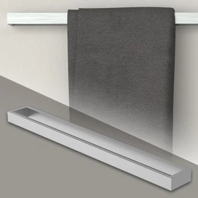 Immagine di ML Design Supporto a Parete per Asciugamani Senza Foratura 60 cm Argento in Acciaio Porta Salviette Montaggio da Appendere Portasciugamani Attaccare Bagno e Cucina